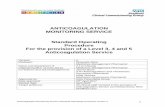 Anticoagulation Monitoring Service Standard Operating Procedure … · 2018-02-02 · 16 Clinical Management 9 17 Documentation 10 18 Warfarin Supply, Testing and Dosing 11 19 Dose