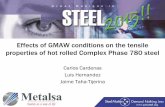 Effects of GMAW conditions on the tensile properties of .../media/Files/Autosteel/Great Designs in Steel/GDIS 2015/Track 2...to AWS D8.8M. Filler Material Wire ø (mm) Process Voltage