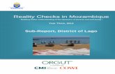 Reality Check Mozambique - Chr. Michelsen Institute · Mozambique. Each Reality Check will be published in the form of one Annual Report and three Sub-Reports from each of the three