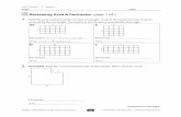 Reviewing Area & Perimeter page 1 of 2 5...Reviewing Area & Perimeter page 1 of 2 1 Find the area and perimeter of each rectangle. Area is the total amount of space covered by the