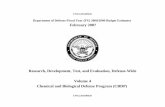 Department of Defense Fiscal Year (FY) 2008/2009 Budget ...Department of Defense Chemical and Biological Defense Program Overview Fiscal Year (FY) 2008/2009 Budget Estimates The DoD