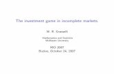 M. R. Grasselli - McMaster Universitygrasselli/buzios.pdf · M. R. Grasselli Mathematics and Statistics McMaster University RIO 2007 Buzios, October 24, 2007. Successes and Limitations