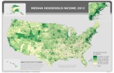 MEDIAN HOUSEHOLD INCOME: 2012 - Censusthat the 2012 median household income was statistcally different at the 90% confidence level from what it was in 2007. In 2012, the U.S. median