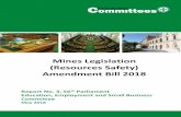 Mines Legislation (Resources Safety) Amendment Bill 2018 · 2018-05-08 · Mines Legislation (Resources Safety) Amendment Bill 2018 ii Education, Employment and Small Business Committee