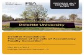 Deloitte Foundation/ Federation of Schools of Accountancy ... · 2014 Deloitte Foundation/ Federation of Schools of Accountancy Faculty Consortium Deloitte University• Westlake,