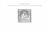 Vespers Christ the King 10 24 14 website - Gregorian chant1 VESPERS FEAST OF OUR LORD JESUS CHRIST THE KING All stand for the beginning of Vespers. INVITATORY Make the Sign of the