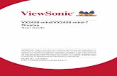 ViewSonic VX2458-mhd User Guide (English) · Thank you for choosing ViewSonic As a world leading provider of visual solutions, ViewSonic is dedicated to exceeding the world’s expectations