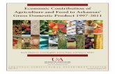Economic Contribution of Agriculture and Food to Arkansas’ Gross Domestic Product … · 2017-12-18 · Economic Contribution of Agriculture and Food to Arkansas’ Gross Domestic