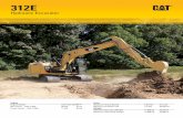 Specalog for 312E Hydraulic Excavator AEHQ6616-01 · 2017-10-30 · 312E Hydraulic Excavator Speciications: Operating Weight and Ground Pressure: Long Undercarriage without Blade