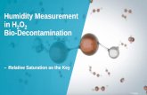 Humidity Measurement in H2O2 Bio-Decontamination...Humidity Measurement in H2O2 Bio-Decontamination - Relative Saturation as the Key 2018-11-28 2 Piritta Maunu Life Science Regulatory