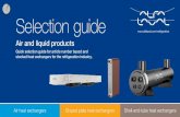 Air and liquid …...Air and liquid products Quick selection guide for article number based and stocked heat exchangers for the refrigeration industry. Air heat exchangers Brazed plate