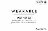Samsung Gear Fit2 Pro R365 User Manual...Samsung Gear app. If a connected wearable device is disconnected, the Samsung Gear app searches for another remembered wearable device and