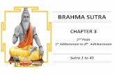 BRAHMA SUTRA - Vedanta Students · Brihadaranyaka Upanishad : Mantra : That man has only two abodes, this and the next world. The dream state, which is the third, is at the junction