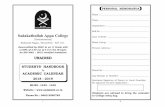 Sadakathullah Appa Collegesadakath.ac.in/pdf/College Calendar 2018-19(UnAided).pdfThe Islamic Study Circle too gives scholarships from the Zakat Fund collected from the staff. The