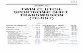 GROUP 22C TWIN CLUTCH- SPORTRONIC SHIFT TRANSMISSION … · 2009-06-25 · general information tsb revision twin clutch- sportronic shift transmission (tc-sst) 22c-3 general information