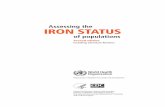 Assessing the Iron StatuS · ASSESSING THE IRON STATuS Of POPuLATIONS 4 • to identify priorities for research related to assessing the iron status of popula-tions. 2. Working definitions