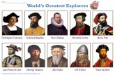 Name: World’s Greatest ExplorersChristopher Columbus Juan Ponce de Leon Henry Hudson John Cabot Hernando Cortes Leif Erikson Ferdinand Magellan Amerigo Vespucci Marco Polo Vasco