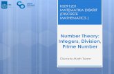 Number Theory: Integers, Division, Prime Numbershare.its.ac.id/.../content/1/MD_K4_Number_Theory.pdf · 2013-01-23 · Primes are infinite Theorem (by Euclid): There are infinitely