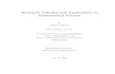 Stochastic Calculus and Applications to Mathematical Finance · Stochastic Calculus and Applications to Mathematical Finance by GREG WHITE Mihai Stoiciu, Advisor A thesis submitted