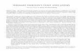 THOMAS MERTON'S LOVE AND LIVINGmerton.org/ITMS/Seasonal/11/11-4Kronenberg.pdfTHOMAS MERTON'S LOVE AND LIVING -Review-Essay by James M. Kronenberg Editor's Note: The Merton Seasonal