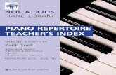 PIANO REPERTOIRE TEACHER’S INDEXkjos.vo.llnwd.net/o28/pdf/Catalog/NN0926P.pdf · 2019-07-22 · SELECTED & EDITED BY Keith Snell u Baroque & Classical u Romantic & 20th Century