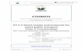 COSMOS - D7.5.2 Smart events and protocols for smart ... · D7.5.2 Smart events and protocols for smart public transport (Year 2 Functionality) Date:30/10/2015 Grant Agreement number: