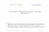 Sample Maintenance Audit Report · Sample Maintenance Audit Report.docx Your Company Name Page 1 of 19 Sample Maintenance Audit Report NOTES: 1.0 This sample maintenance audit report