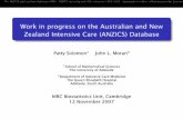 Work in progress on the Australian and New …The ANZICS adult patient database (APD) ANZICS mortality and LOS outcomes 1993–2003 Quantitative indices reﬂecting provider ‘process-of-care’