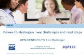 Power-to-Hydrogen : key challenges and next steps Jong NEN.pdf · Power-to-Hydrogen : key challenges and next steps. CEN-CENELEC/TC 6 on Hydrogen . Françoise de Jong NEN standardization