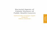 Bacterial Agents of Enteric Diseases of Public …...Salmonella serotype TyphiShigella Vibrio cholerae Bacterial Agents of Enteric Diseases of Public Health Concern Bacterial Agents