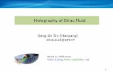 Holography of Dirac Fluid - Hanyanghepth.hanyang.ac.kr/~sjs/mytalks/2016/2016.08.23.apctp.pdf · 2017-05-21 · where is hy p ersc a ng v io la tio n ex p o nent. T his metric under