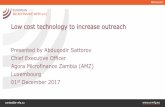 Low cost technology to increase outreach - e-MFP · Low cost technology to increase outreach Agora Microfinance Zambia (AMZ)* is a microfinance institution established in 2010 that