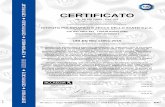 CERTIFICATOCERTIFICATO Nr . 50 100 14459 - Rev. 001 Si attesta che / This is to certify that IL SISTEMA DI GESTIONE AMBIENTALE DI THE ENVIRONMENTAL MANAGEMENT SYSTEM OF