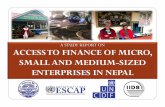 A STUDY REPORT ON ACCESS TO FINANCE OF … PPT...Heterogeneity of the market Impediments to MSMEsgrowth and productivity Lack of adequate skills and capacities at the entrepreneur’s