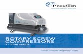 ROTARY SCREW COMPRESSORS - Rotary Screw Compressors - Electric Pneutech Rotary Screw Series The Pneutech
