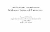 CORINS Most Comprehensive DataBase of …CORINS‐Most Comprehensive DataBase of Japanese Infrastructure Yasushi KAWANAI Japan Construction Information Center(JACIC) April 24, 2015