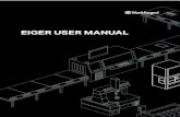 EIGER USER MANUAL · Importing an STL file from your CAD program Choosing print material Adding fiber reinforcement adjusting part and build settings Selecting a printer Creating