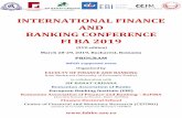 INTERNATIONAL FINANCE AND BANKING CONFERENCE FI BA … · (Centrul de Cercetări Financiar-Monetare CEFIMO) FACULTY OF FINANCE AND BANKING . Special thanks The International Finance