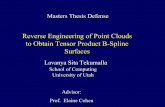 Reverse Engineering of Point Clouds to Obtain Tensor ...lavanyat/mmcs/tex/thesis/talk/thesis-defense1.pdf · • ‘Reverse Engineering Point Clouds to Obtain Tensor Product B-Spline