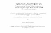 Bacterial Resistance to Oxidising Biocides: An Assessment ... · Bacterial Resistance to Oxidising Biocides: An Assessment of Resistance Mechanisms and Method Development A thesis
