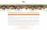 Global Peace Initiative - vedicpandits.org...Our initial goal is to support a group of 9,000 Maharishi Vedic Pandits, the square root of 1% of the world’s population. Scienti˚ c