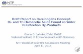 Draft Report on Carcinogens Concept: Di- and Tri ... · Draft Report on Carcinogens Concept: Di- and Tri-Haloacetic Acids Found as Water Disinfection By-Products Gloria D. Jahnke,