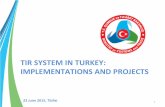 TIRSYSTEMIN$TURKEY:$ IMPLEMENTATIONS$AND$PROJECTS$ · Ms. Ruken Mermer Customs and Trade Expert TIR Department Ministry of Customs and Trade, Republic of Turkey e-mail: R.Mermer@gtb.gov.tr