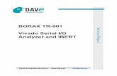 BORAX TR-001 Vivado Serial I/O Analyzer and IBERT · 2014.4 Serial I/O Analyzer and IBERT IP. These are valuable tools are very useful to provide a first order approximation of the