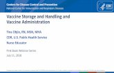 Vaccine Storage and Handling and Vaccine Administration ... · 11/07/2018  · Open vials, activated manufacturer-filled syringes, predrawn vaccine (by a provider), and broken vials