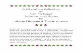 A Literature Collection of Non-Fictional: …...A Literature Collection of Non-Fictional: Informational Books by Alyssa Nicassio & Tracie Anzara Definition: Conceptual books, nature