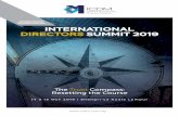 INTERNATIONAL DIRECTORS SUMMIT 2019 - ICDM · 2019-09-04 · The inaugural ICDM International Directors Summit (IDS) is the first regional platform that will gather global corporate