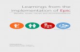 Learnings from the implementation of Epic - slauesen/Papers/Learnings from the... Learnings from the
