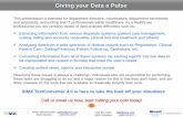 Giving your Data a Pulse - SiMX · Vlad Bernstein SiMX President vlad@simx.com (609)750-8571 Giving your Data a Pulse This presentation is intended for department directors, coordinators,