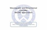 Waveguide and Directional Coupler MODE Simulationtera.yonsei.ac.kr/class/2017_2_1/project/Design Exercise... · 2017-11-13 · Waveguide and Directional Coupler MODE Simulation. Optoelectronics